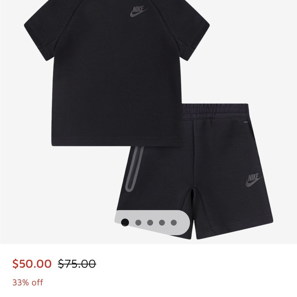 Toddler 2TNike Tech Fleece T-Shirt And Shorts Set
